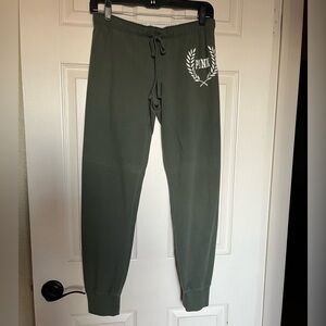 Pink/Victoria’s Secret Olive Sweat Pant/Jogger with logo XS